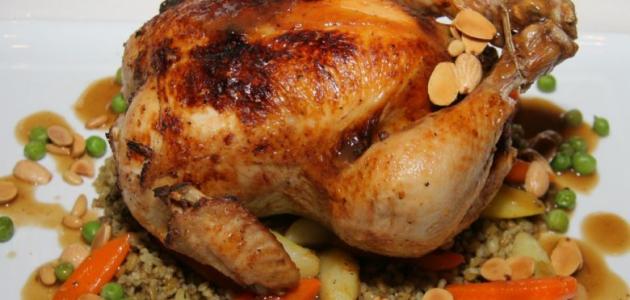 كنز حمض الهدف  الدجاج المحشي بالخضار والأرز - طريقة تحضير الدجاج المحشي بالخضار والأرز -  طبخ عربي كوك